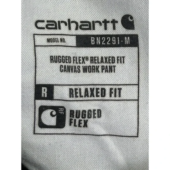 Carhartt Men's 33 Black Pants Rugged Relaxed Canvas‎ Work Wear Outdoor - Picture 5 of 9